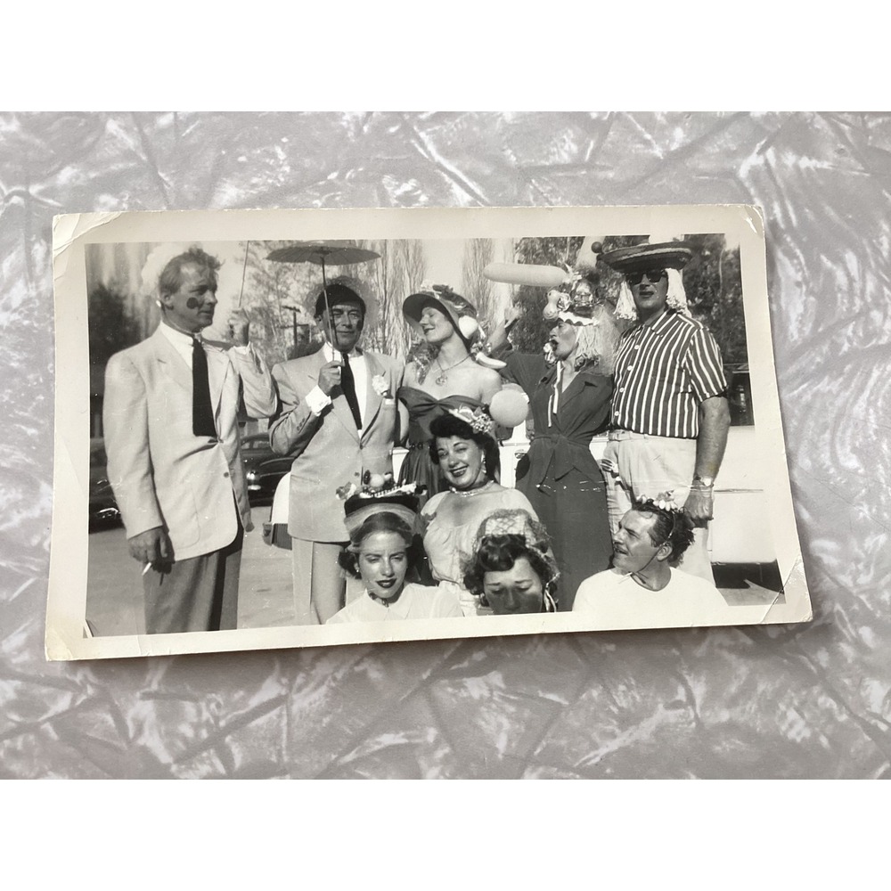 Vintage 1951 Easter Costume Party Snapshot The Crazy Gang B&W Photo 3.5x5.5